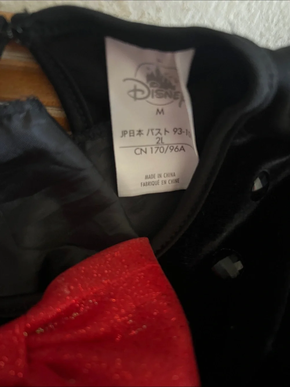 Disney Black Velvet Bodice with Red Polka Dot Tutu Dress